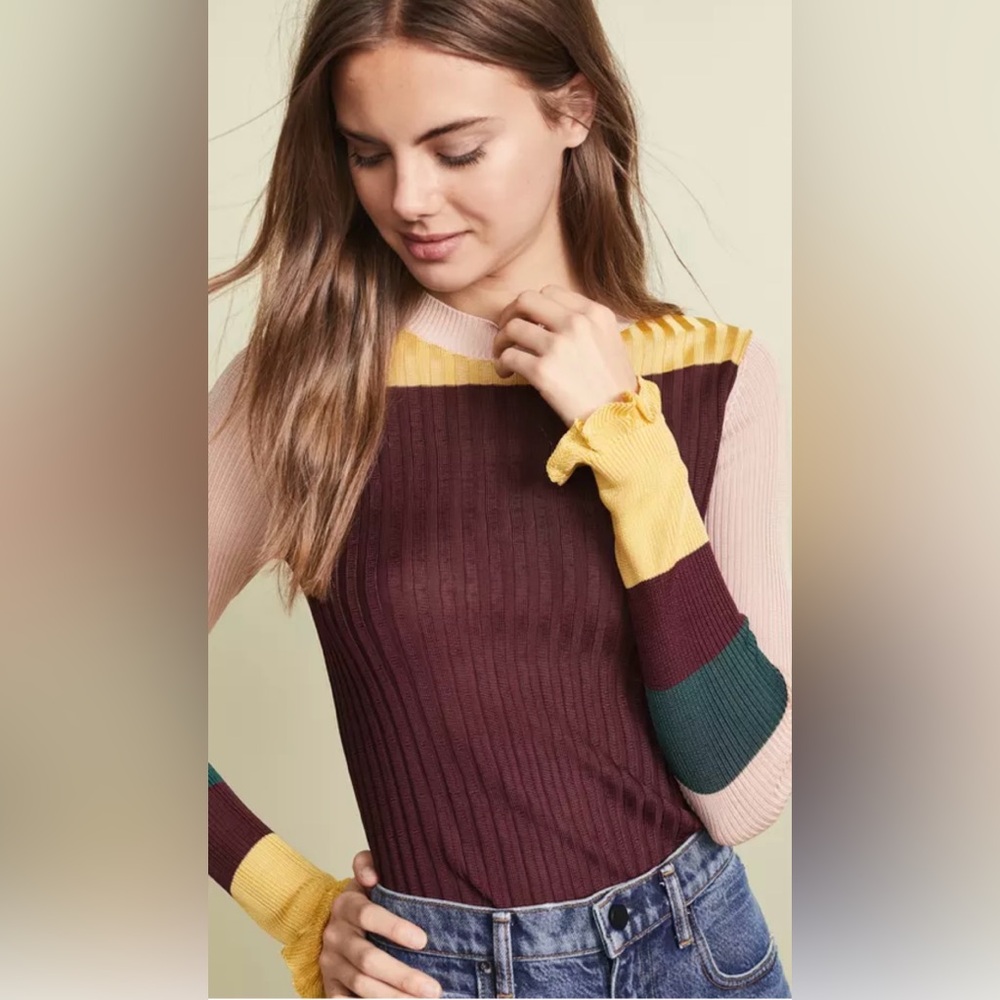 Scotch & Soda Fitted Rib-Knit‎ Pull Over Crew Neck Sweater Women's XL
